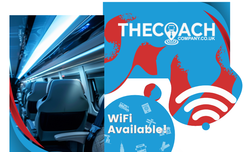 Luxury corporate coach interior showcasing comfortable seating and Wi-Fi, Corporate travel, May 2024, the United Kingdom